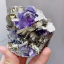 Natural Purple Fluorite coexists with Magnetite comes from Yindu,Inner Mongolia 75*50*60MM - image 6