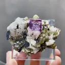 Natural Purple Fluorite coexists with Mica and Quartz comes from Yaogangxian,Hunan 55*40*25MM - image 1