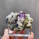 Natural Purple Fluorite coexists with Mica and Quartz comes from Yaogangxian,Hunan 55*40*25MM - image 5