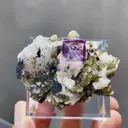 Natural Purple Fluorite coexists with Mica and Quartz comes from Yaogangxian,Hunan 55*40*25MM - image 2