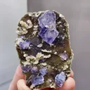 Natural Purple Fluorite coexists with Mica comes from Yaogangxian,Hunan 66*23*47MM - image 1