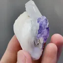 Natural Purple Fluorite coexists with Quartz and Flaky Calcite comes from Yaogangxian,Hunan 45*20*55MM - image 4