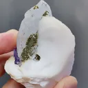 Natural Purple Fluorite coexists with Quartz and Flaky Calcite comes from Yaogangxian,Hunan 45*20*55MM - image 3