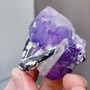 Natural Purple Fluorite coexists with Wolframite and Quartz comes from Yaogangxian,Hunan 40*40*45MM - image 3