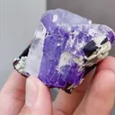 Natural Purple Fluorite coexists with Wolframite and Quartz comes from Yaogangxian,Hunan 40*40*45MM - image 4