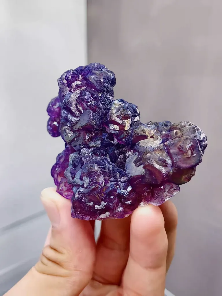 Natural  Purple Fluorite comes from Henan,China 70*55*35MM - image 2