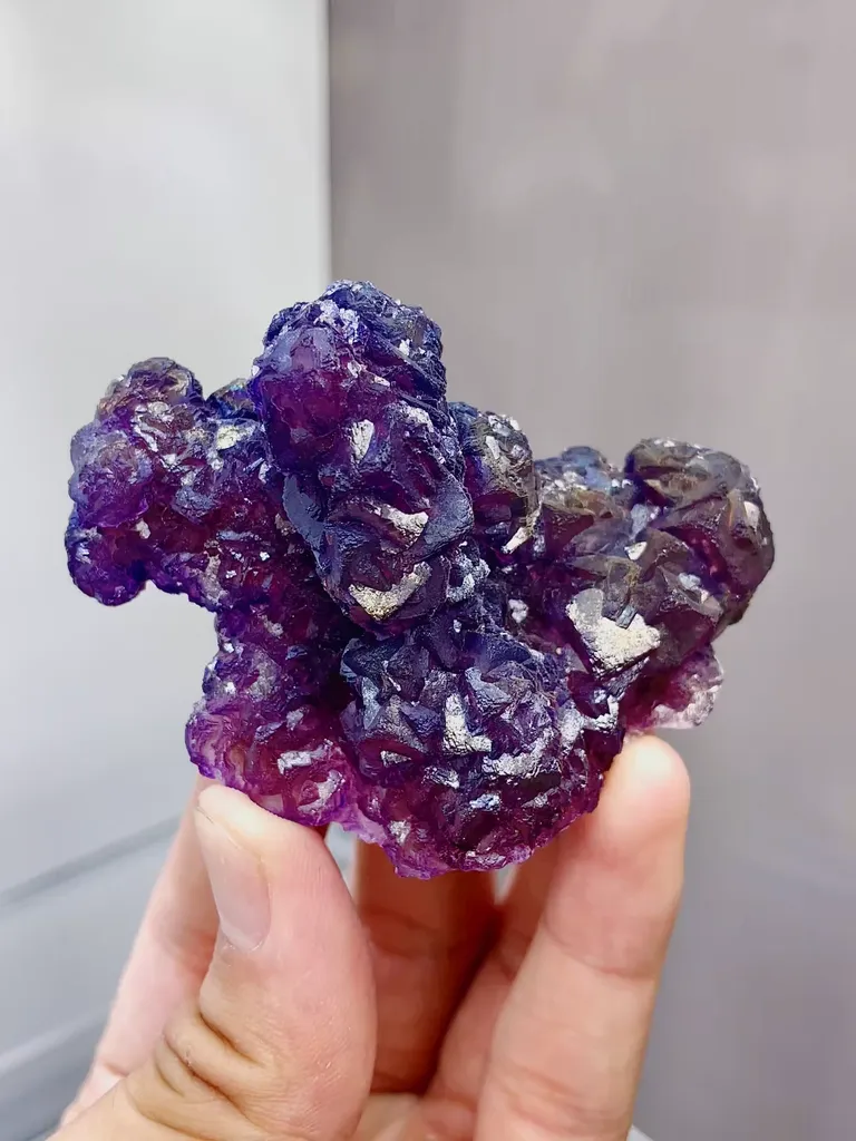 Natural  Purple Fluorite comes from Henan,China 70*55*35MM image