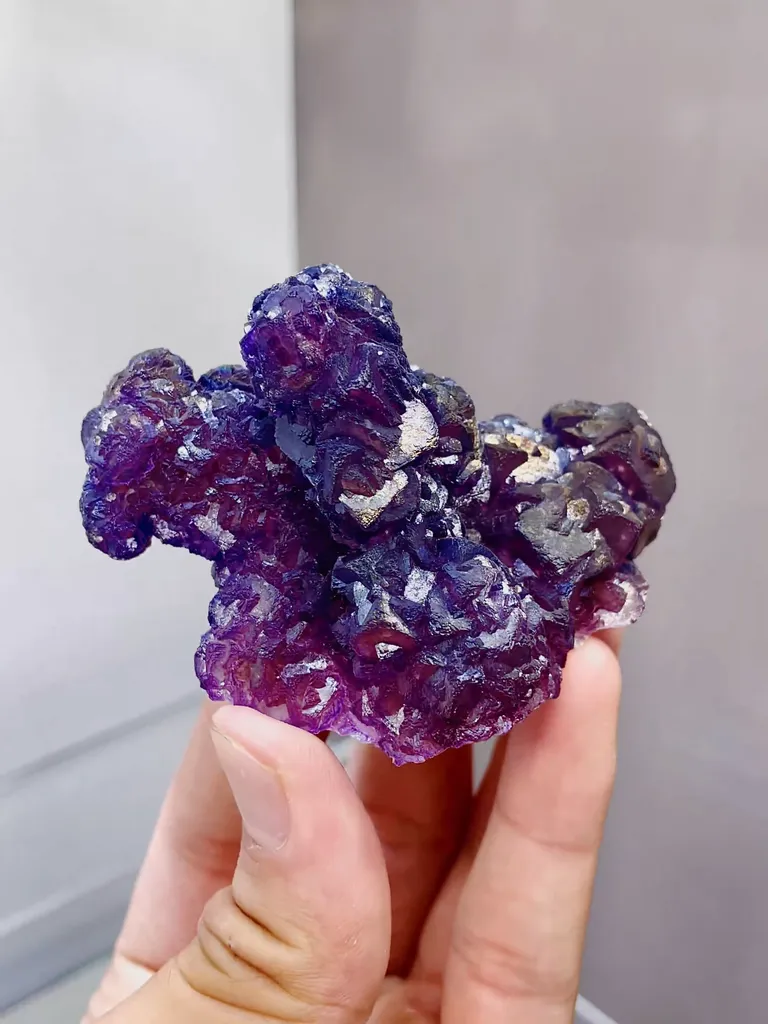 Natural  Purple Fluorite comes from Henan,China 70*55*35MM - image 4