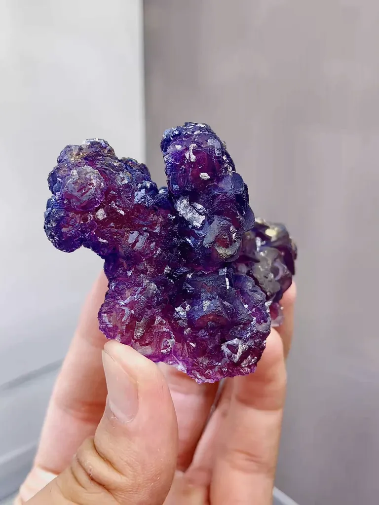 Natural  Purple Fluorite comes from Henan,China 70*55*35MM - image 3