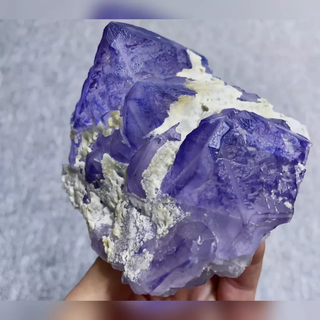 Natural Purple Fluorite comes from Inner Mongolia,China 110*90*35MM - image 3