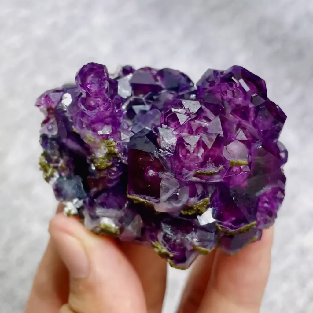 Natural Purple Fluorite comes from Inner Mongolia,China 60*40*30MM - image 3