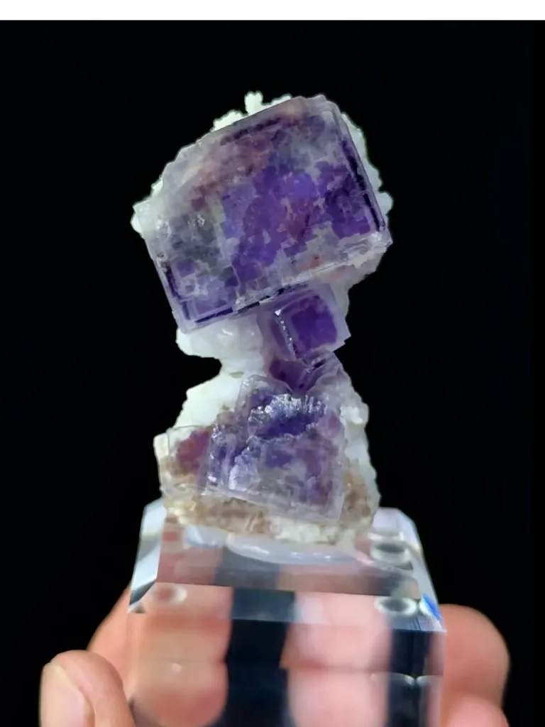 Natural Purple Fluorite comes from Shangbao,Hunan 30*20*50 MM - image 1