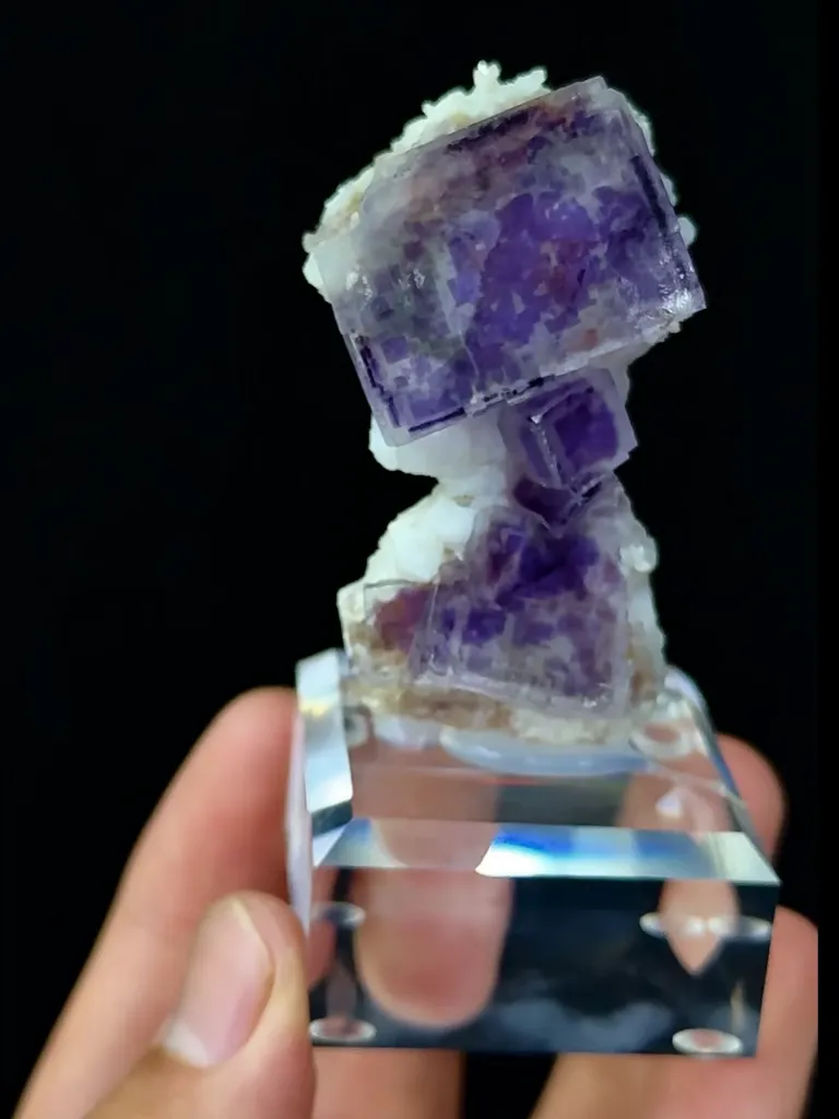 Natural Purple Fluorite comes from Shangbao,Hunan 30*20*50 MM - image 3