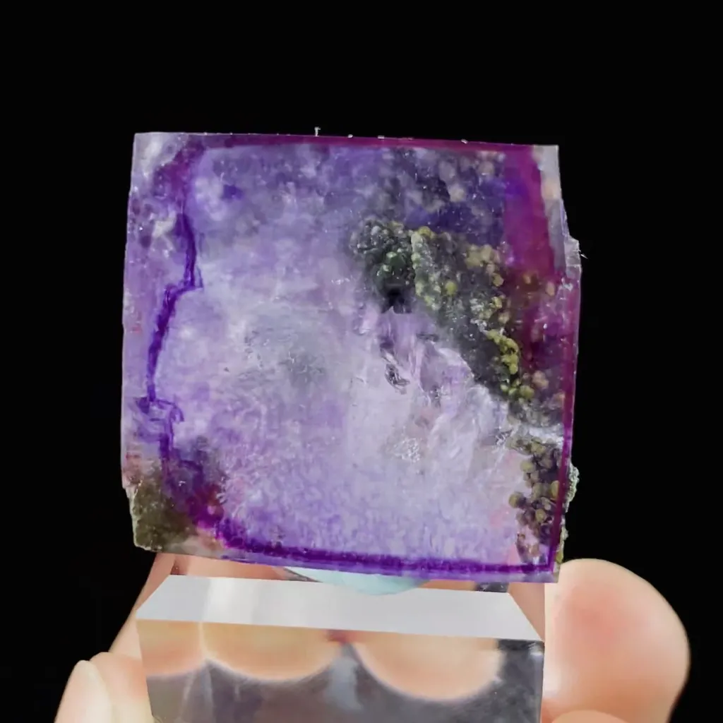 Natural Purple Fluorite comes from Yaogangxian,Hunan 30*30*25MM image