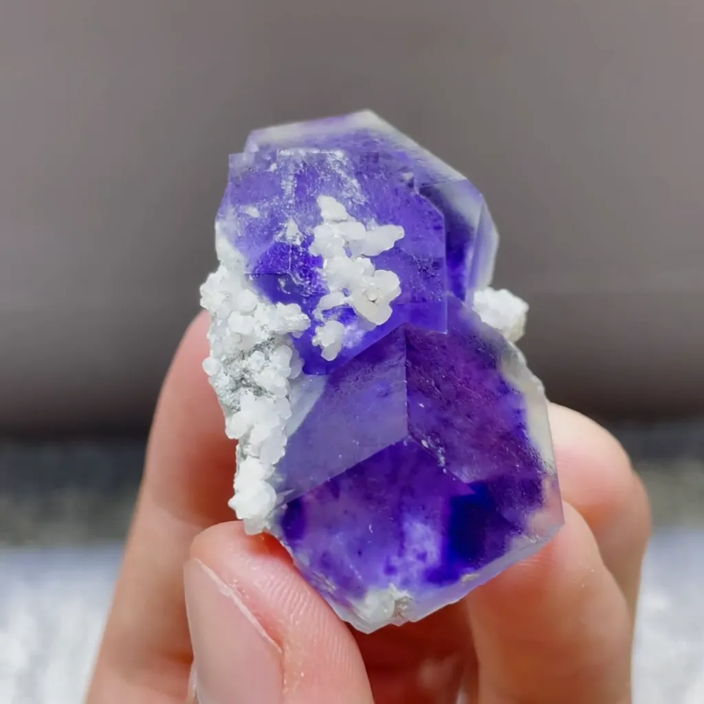 Natural Purple Fluorite comes from Yaogangxian,Hunan 30*45*20MM image