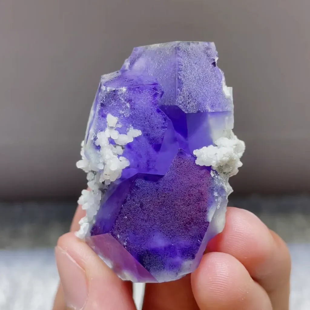 Natural Purple Fluorite comes from Yaogangxian,Hunan 30*45*20MM - image 2