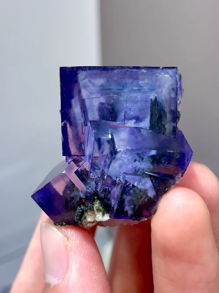 Natural Purple Fluorite comes from Yaogangxian,Hunan 40*30*30MM - image 2