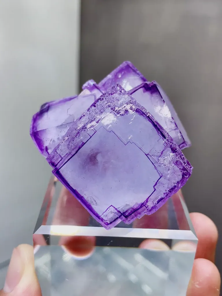 Natural Purple Fluorite comes from Yaogangxian,Hunan 50*40*40MM image