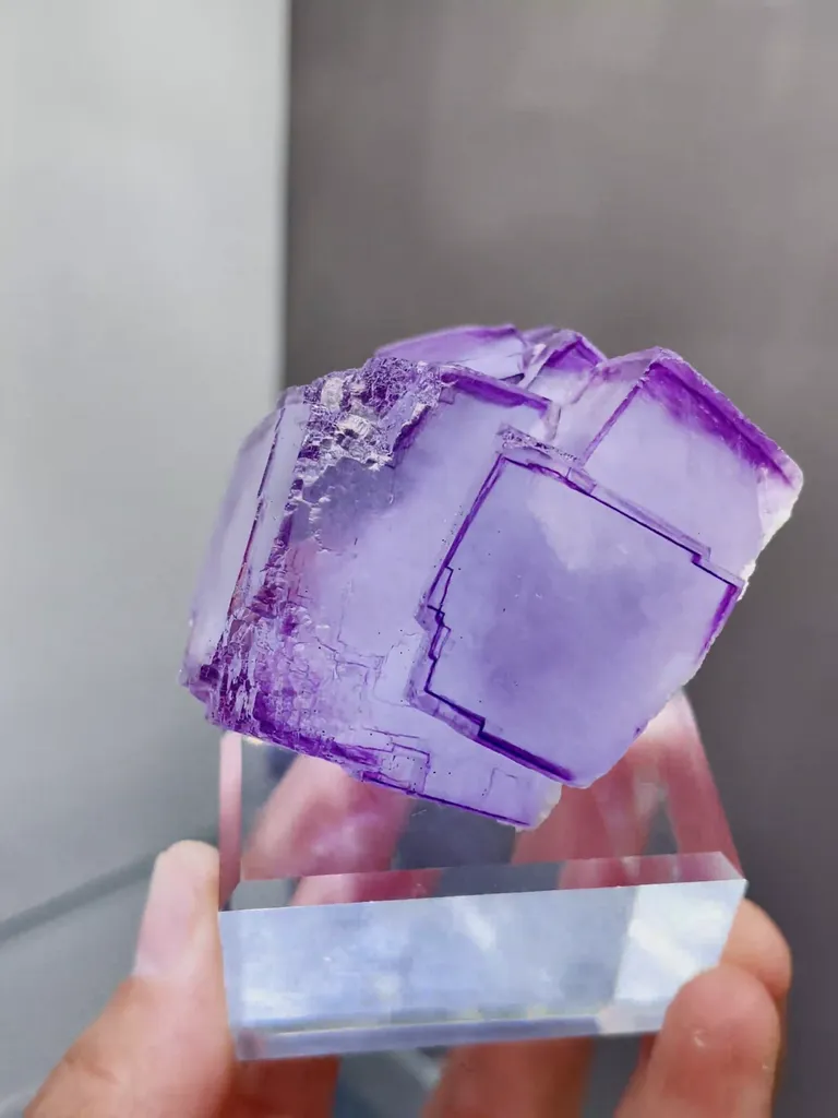 Natural Purple Fluorite comes from Yaogangxian,Hunan 50*40*40MM - image 3