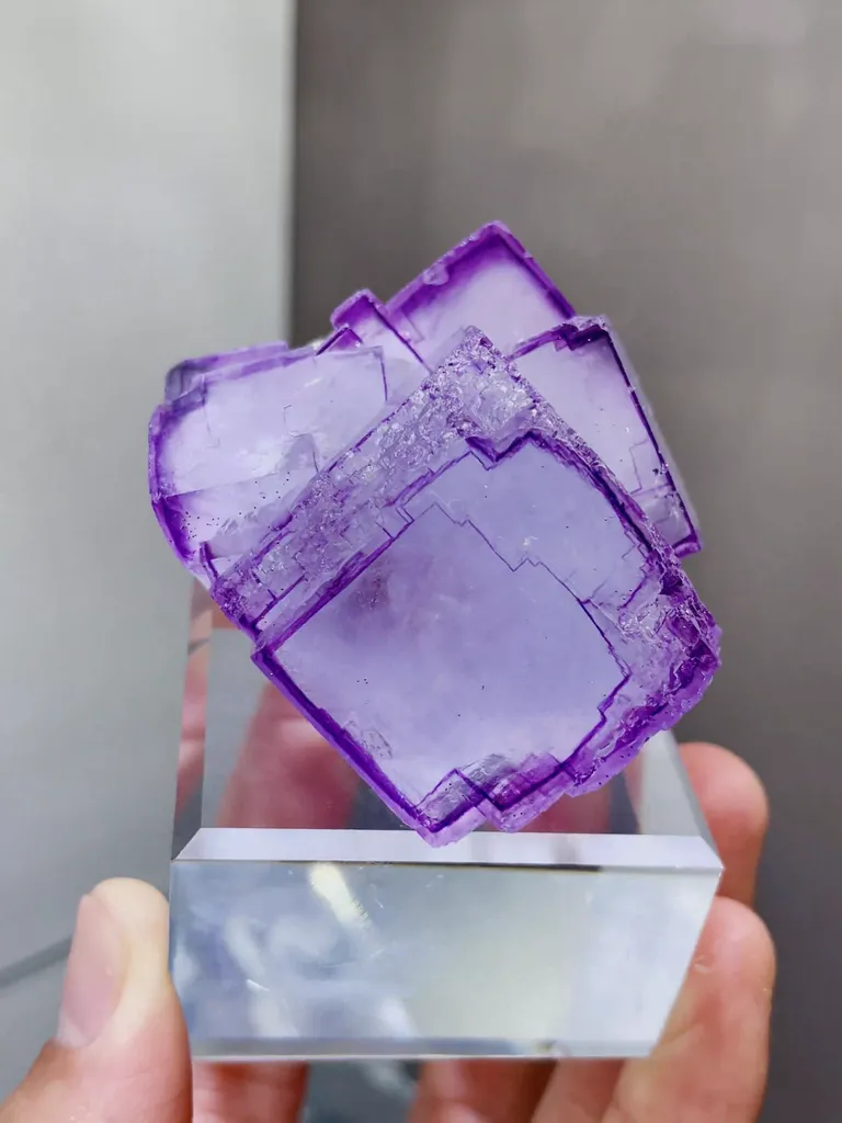 Natural Purple Fluorite comes from Yaogangxian,Hunan 50*40*40MM - image 2