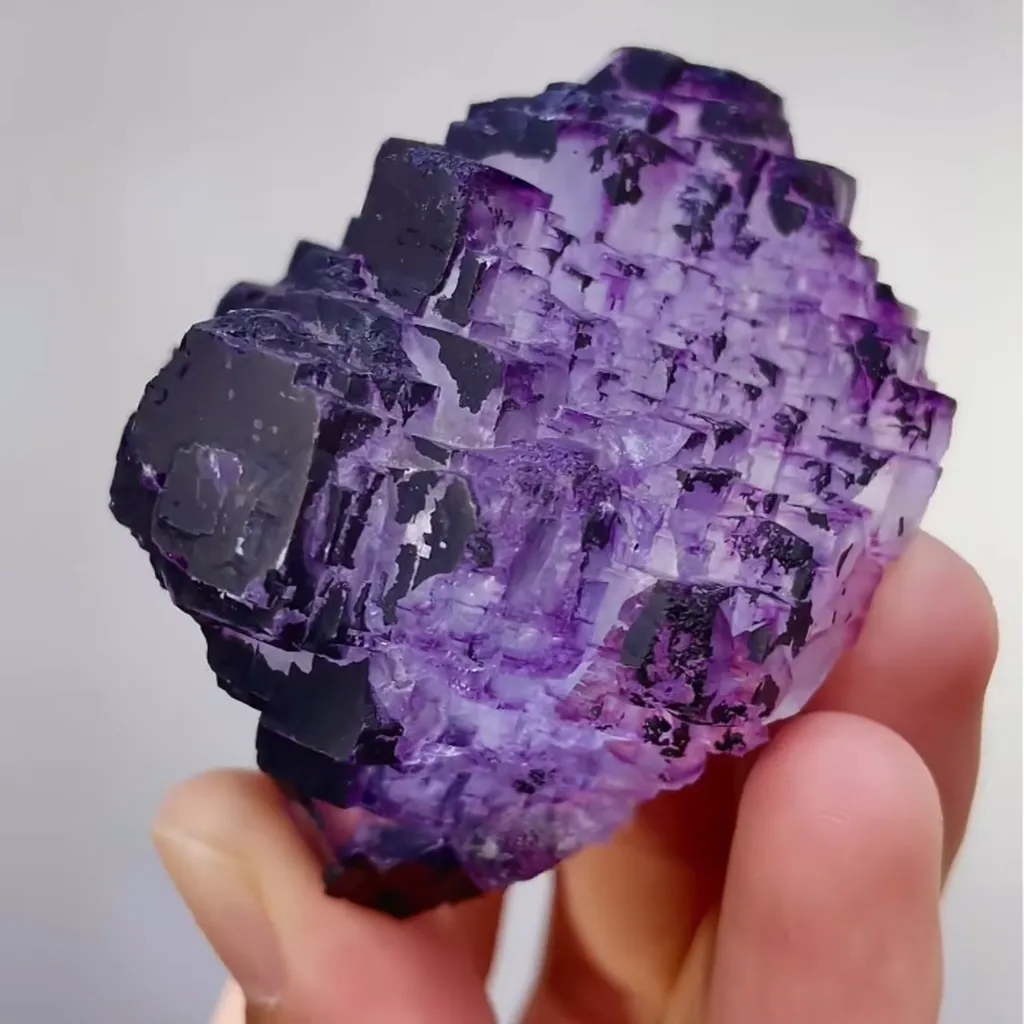 Natural Purple Fluorite comes from Yaogangxian,Hunan 50*60*40MM image