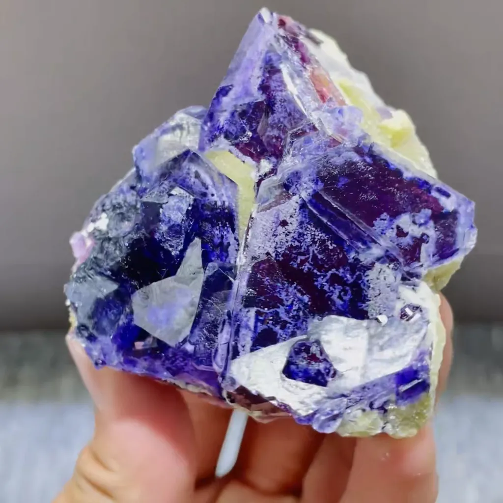 Natural Purple Fluorite comes from Yindu,Inner Mongolia 65*60*30MM - image 2