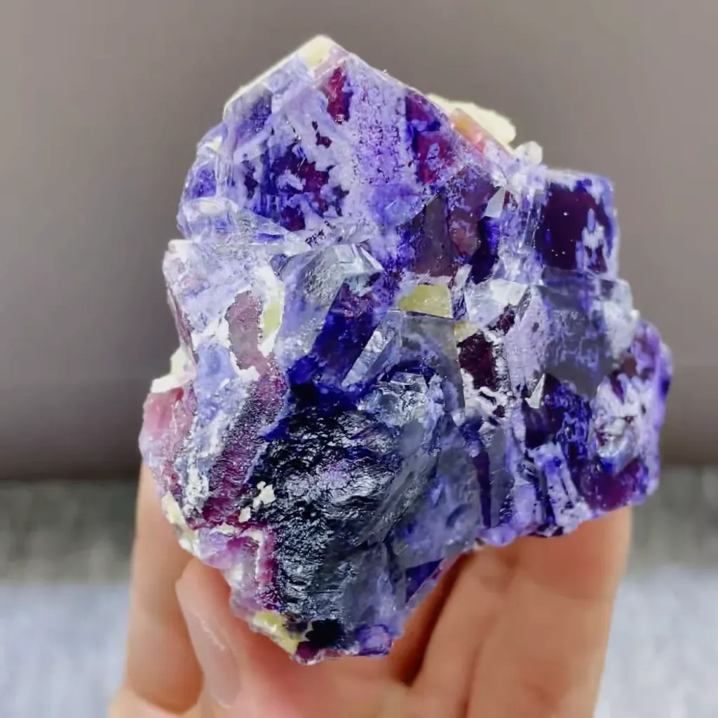 Natural Purple Fluorite comes from Yindu,Inner Mongolia 65*60*30MM - image 3