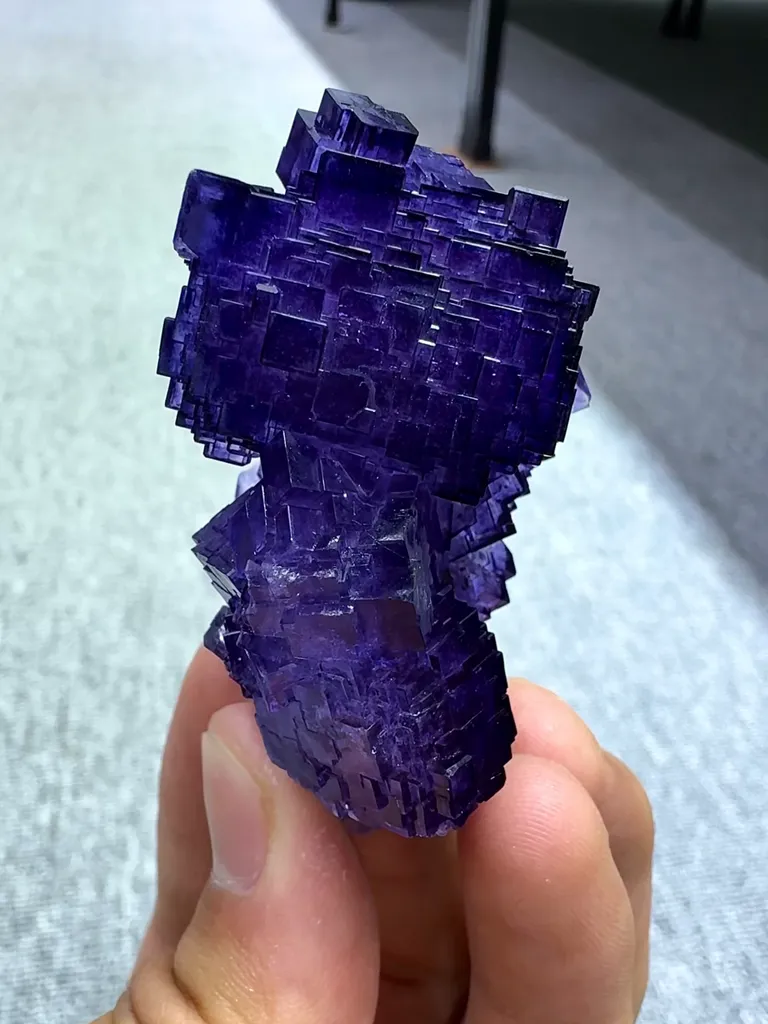 Natural Purple Fluorite comes from Zhejiang, 60*25*30 MM image