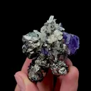 Natural Purple Fluorite Crystal and Sphalerite Mineral Specimen,High Quality Specimen,YAO GANG XIAN,HUNAN,CHINA(57*45*30mm) - image 4