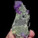 Natural Purple Fluorite Mica and Wolframite Mineral Specimen,High Quality Specimen,YAO GANG XIAN,HUNAN,CHINA(35*15*75mm) - image 2