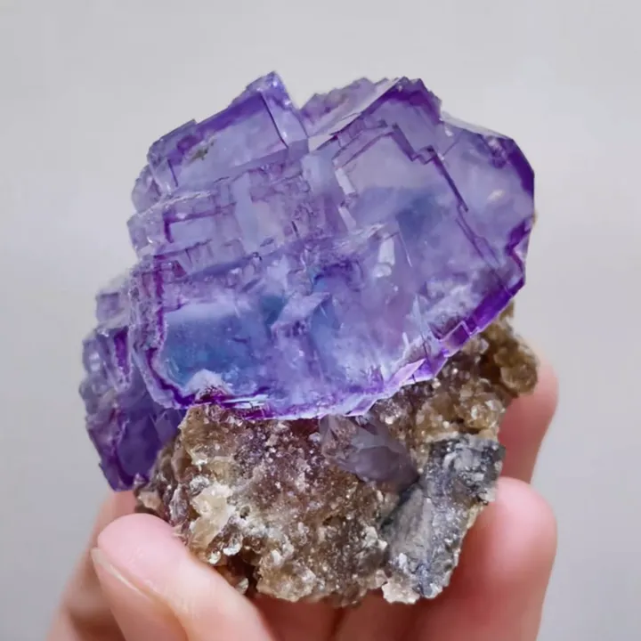 Natural Purple Fluorite & Mica, Mineral Specimen:Yaogangxian,Hunan (45*40*55mm) - image 5