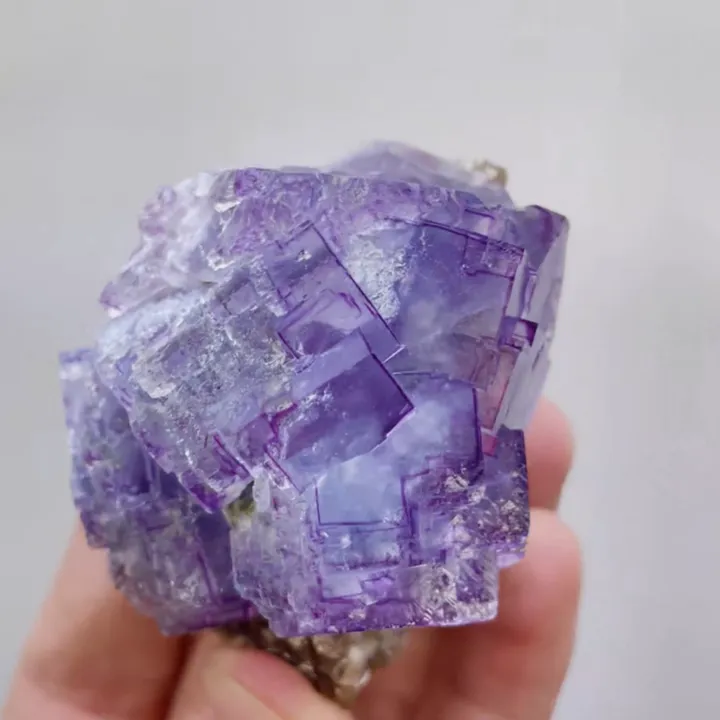 Natural Purple Fluorite & Mica, Mineral Specimen:Yaogangxian,Hunan (45*40*55mm) - image 3