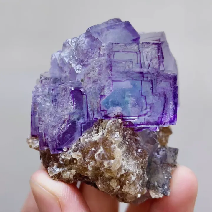 Natural Purple Fluorite & Mica, Mineral Specimen:Yaogangxian,Hunan (45*40*55mm) - image 6