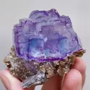 Natural Purple Fluorite & Mica, Mineral Specimen:Yaogangxian,Hunan (45*40*55mm) - image 2