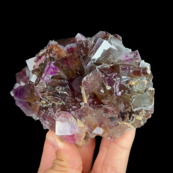 Natural Purple Fluorite, Mineral Specimen: Yindu,Inner Mongolia (150*85*40MM) image