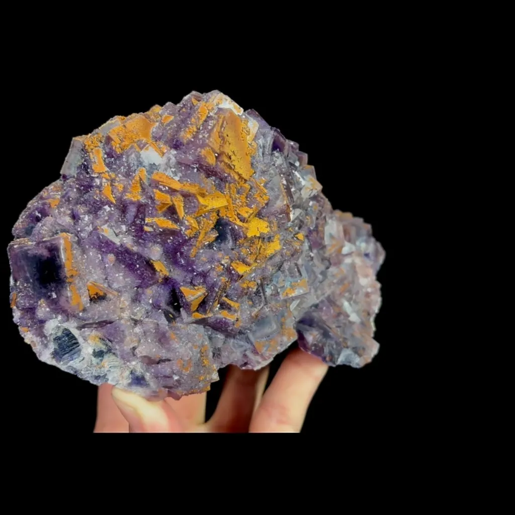 Natural Purple Fluorite, Mineral Specimen:Henan,China (165*95*75MM) image