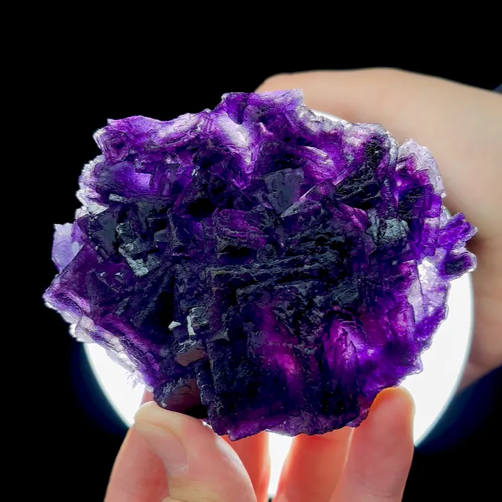 Natural Purple Fluorite, Mineral Specimen:Henan,China (95*75*25MM) - image 4