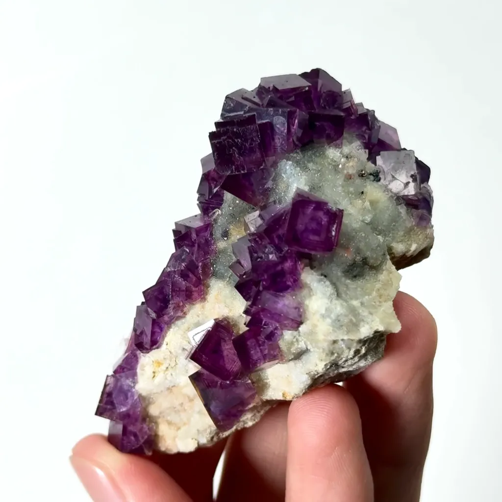 Natural Purple Fluorite Mineral Specimen,High Quality Specimen,ANHUI,CHINA(70*45*35mm) image