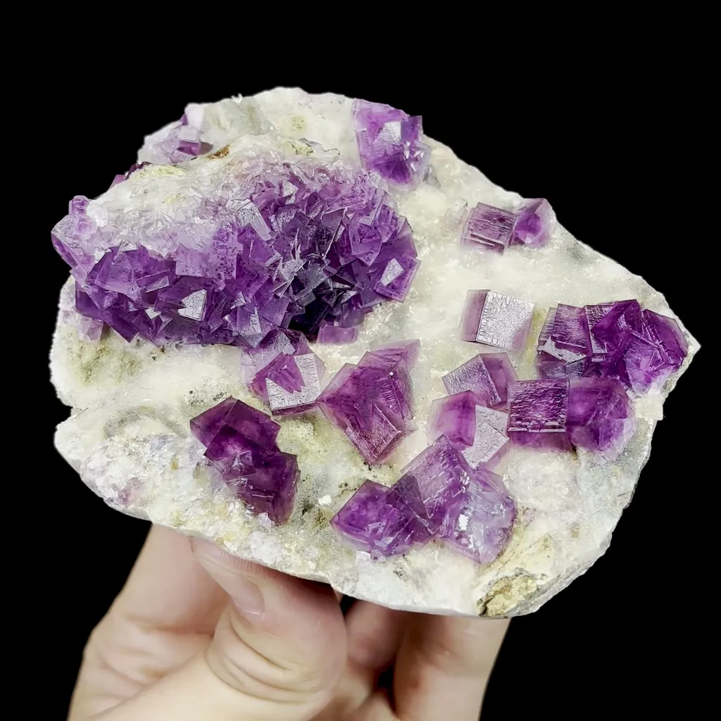 Natural Purple Fluorite Mineral Specimen,High Quality Specimen,ANHUI,CHINA(99*86*47mm) image