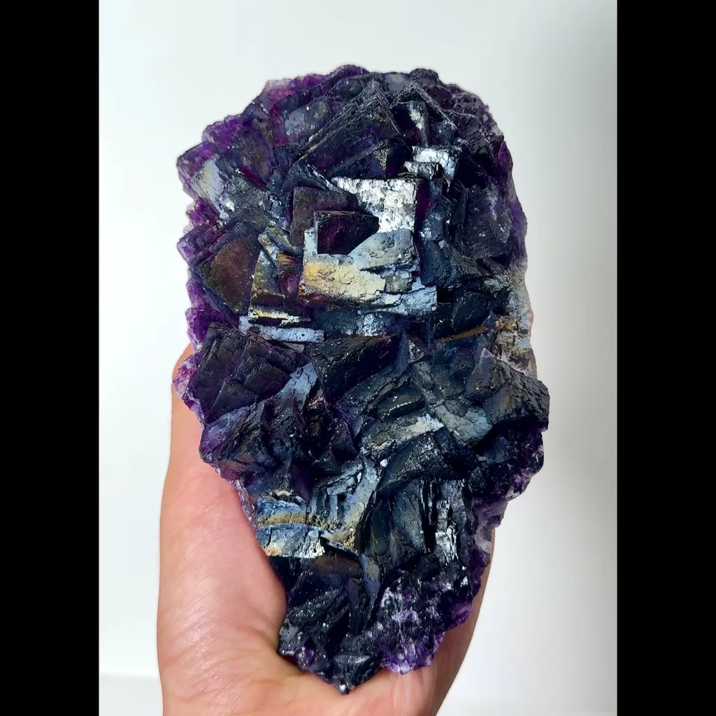 Natural Purple Fluorite Mineral Specimen,High Quality Specimen,HENAN,CHINA(170*90*48mm) image