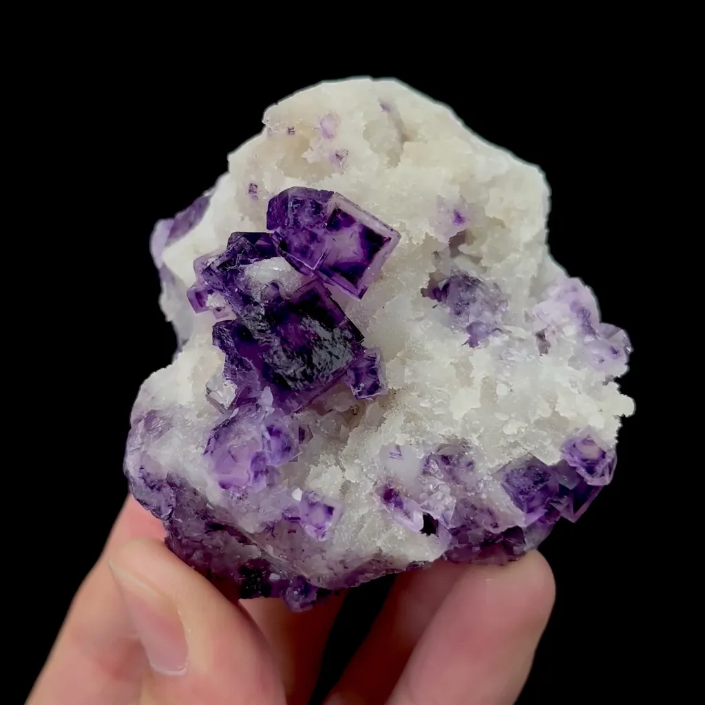 Natural Purple Fluorite Mineral Specimen,High Quality Specimen,HENAN,CHINA(67*66*36mm) image