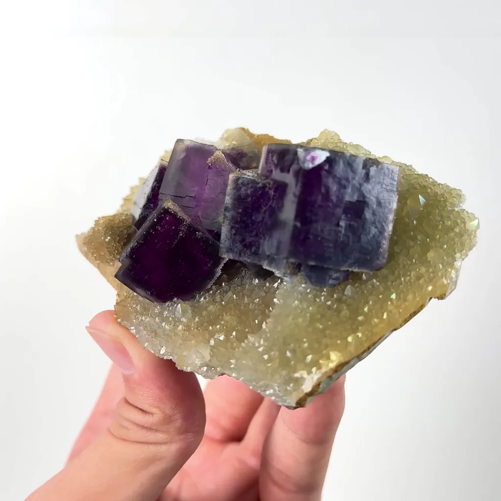 Natural Purple Fluorite Mineral Specimen,High Quality Specimen,MANAOSHAN,CHENZHOU,HUNAN,CHINA(100*70*44mm) - image 2