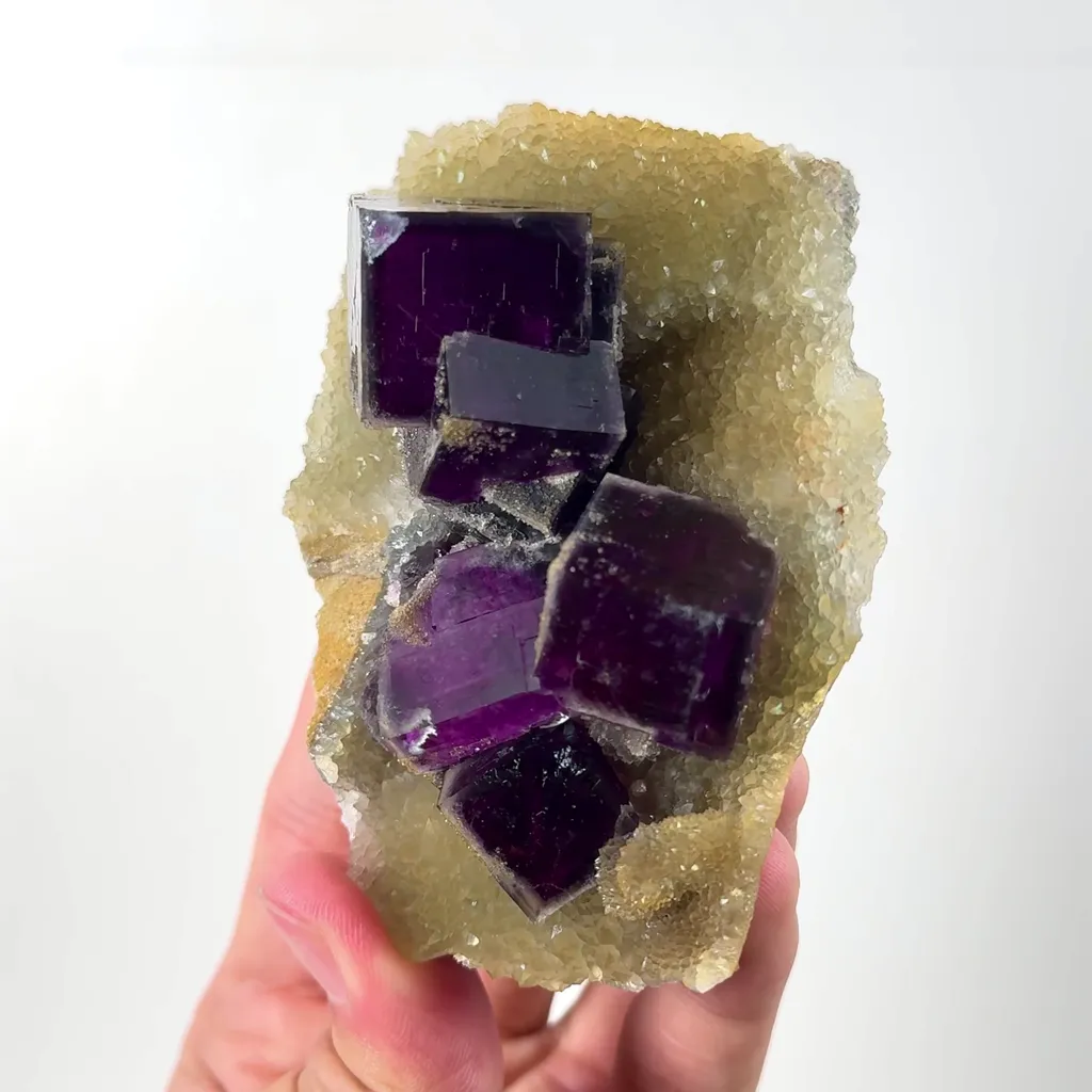 Natural Purple Fluorite Mineral Specimen,High Quality Specimen,MANAOSHAN,CHENZHOU,HUNAN,CHINA(100*70*44mm) - image 4