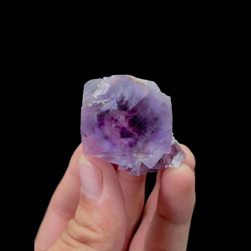 Natural Purple Fluorite Mineral Specimen,High Quality Specimen,XIANGHUALING,HUNAN,CHINA(37*32*23mm) image