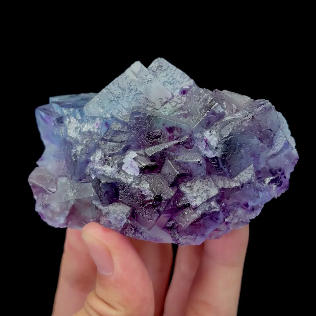 Natural Purple Fluorite Mineral Specimen,High Quality Specimen,YINDU,INNER MONGOLIA,CHINA(87*60*20mm) image