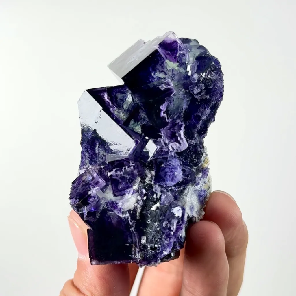 Natural Purple Fluorite Mineral Specimen,High Quality Specimen,ZHEJIANG,CHINA(40*34*75mm) image