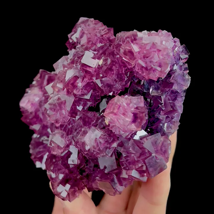 Natural Purple Fluorite Mineral Specimen,High Quality Stepped Specimen:ANHUI,CHINA (116*91*57mm) - image 3