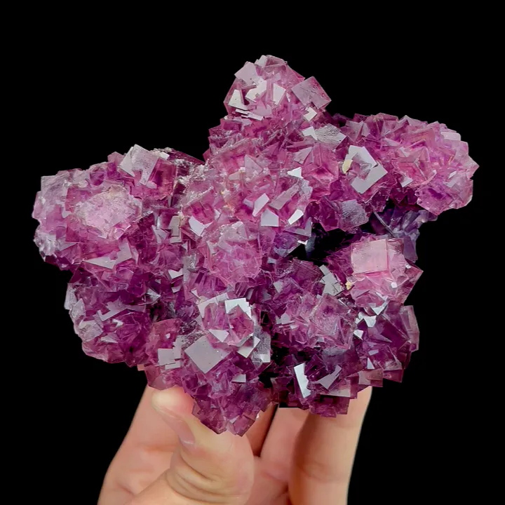 Natural Purple Fluorite Mineral Specimen,High Quality Stepped Specimen:ANHUI,CHINA (116*91*57mm) image