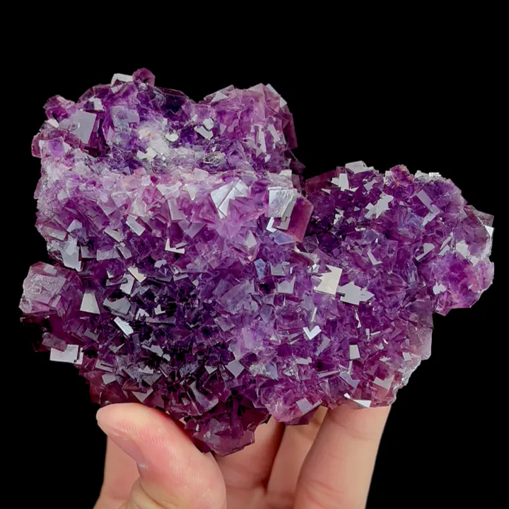 Natural Purple Fluorite Mineral Specimen,High Quality Stepped Specimen:ANHUI,CHINA (116*91*57mm) - image 2