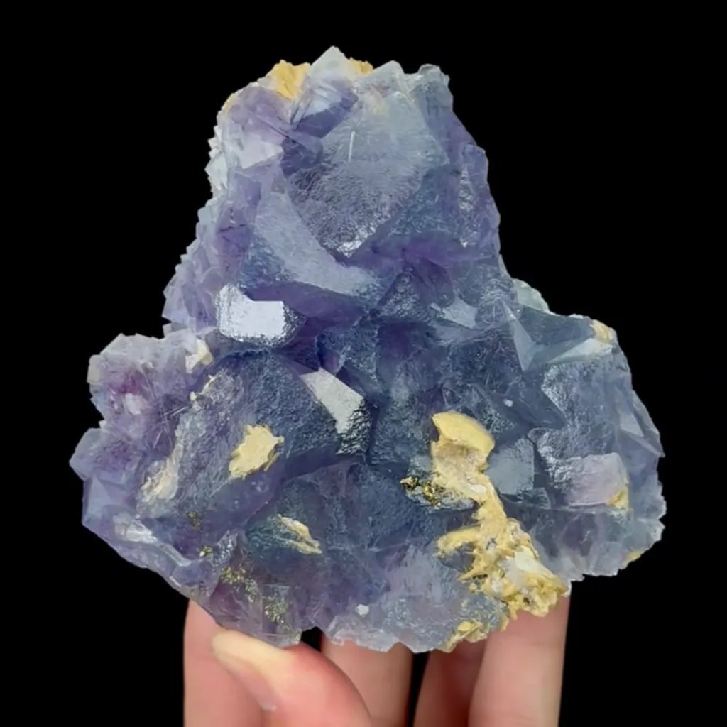 Natural Purple Fluorite Mineral Specimen,High quality:Yaogangxian,Hunan(100*105*35mm) - image 4